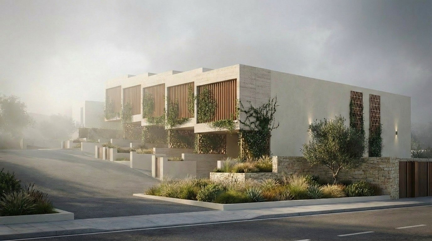 Ora Homes, Kato Alonia, Pyrgos – architectural visualisation of the semi-detached homes